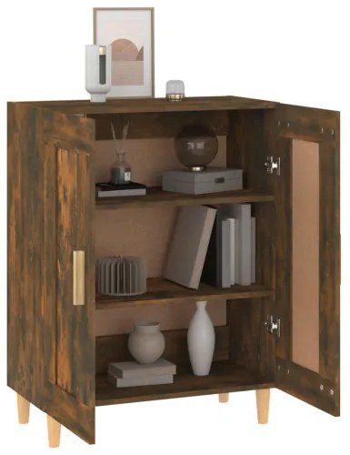 vidaXL Komoda dymový dub 69,5x34x90 cm spracované drevo-