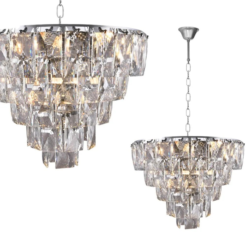 Luster Chelsea, 1x krištáľové tienidlo, (fi 50cm), ch
