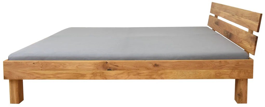 Masívna dubová manželská posteľ Alea Rozmer: 160x200