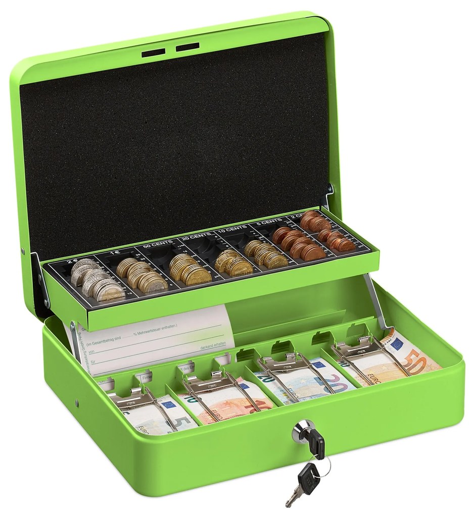 Pokladnička na kľúč RD30697, zelená