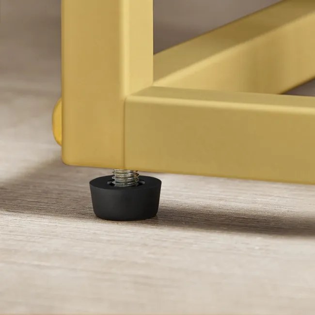 Stojan na kvety so štyrmi policami - mramor / zlaté nohy