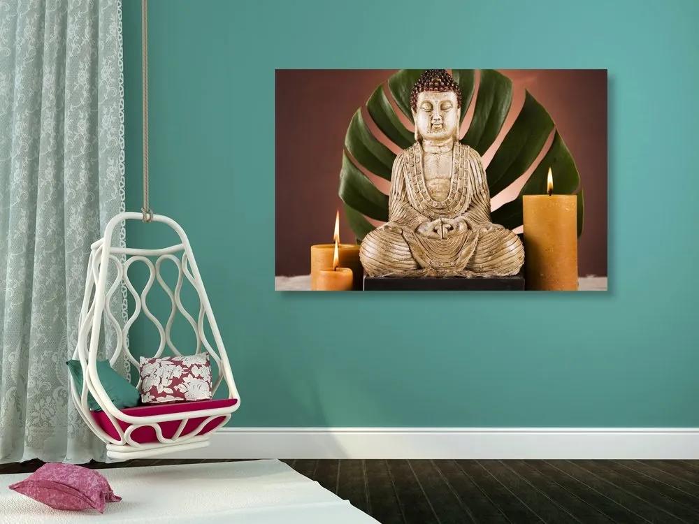 Obraz Budha s relaxačným zátiším - 90x60