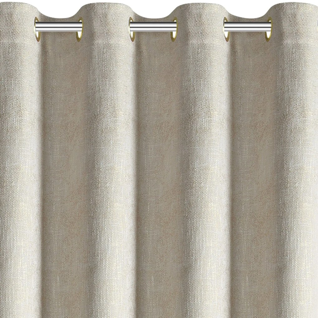 EUROFIRANY ZATEMŇOVACÍ ZÁVES NA KRÚŽKOCH BITSY 140X250 CM ŠAMPANSKÁ
