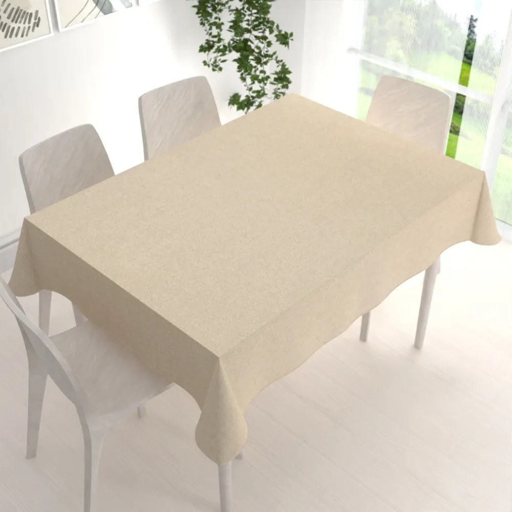 Biante Dekoračný obdĺžnikový obrus Leona LN-161 Béžový/zlatý trblietavý 60x100 cm