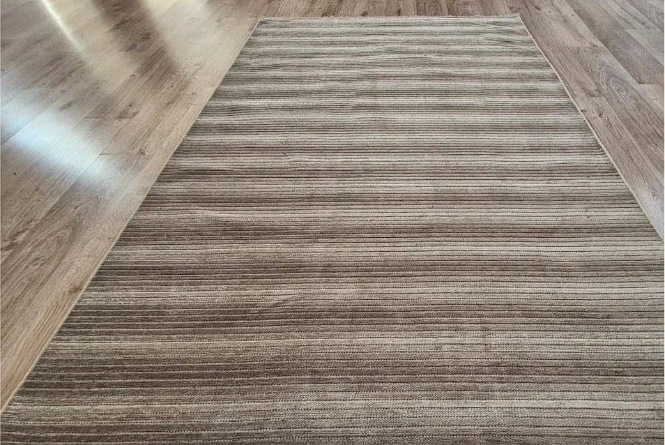 HU Béžový pruhovaný koberec Saloon Beige Rozmer: 50x80 cm