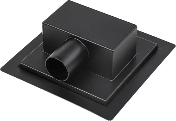 BPS-koupelny Štvorcový sprchový odtokový žľab DL06-G7 HYD-3875 15x15 cm, čierny