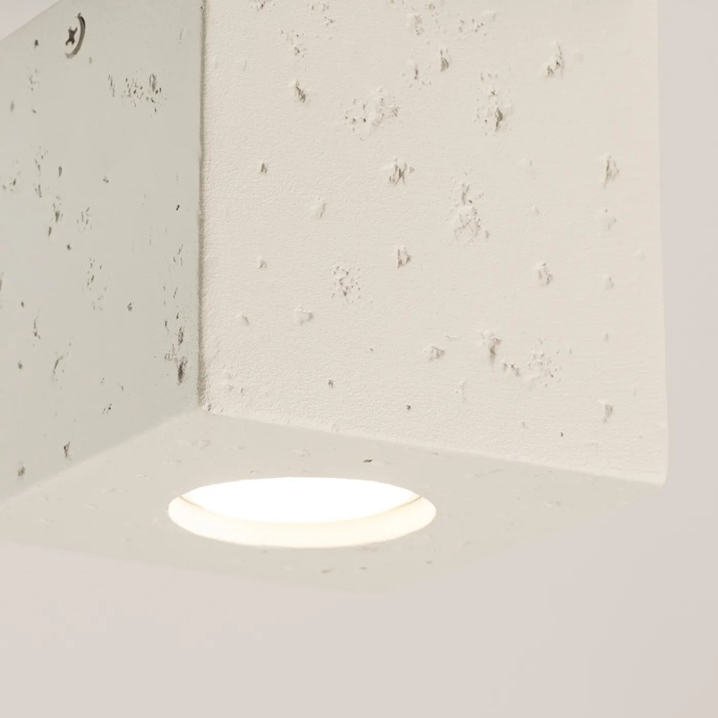 Stropné svietidlo Quad, 1x béžové betónové tienidlo