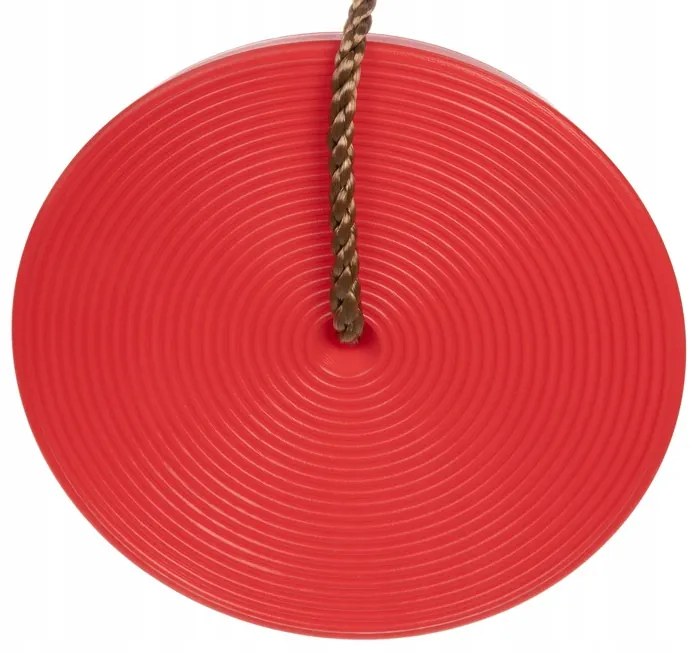 ISO 12119 Detská plastová hojdačka disk - červená