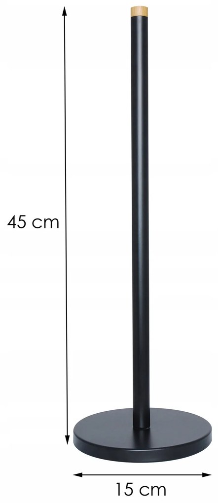 Stojan na toaletný papier - čierny