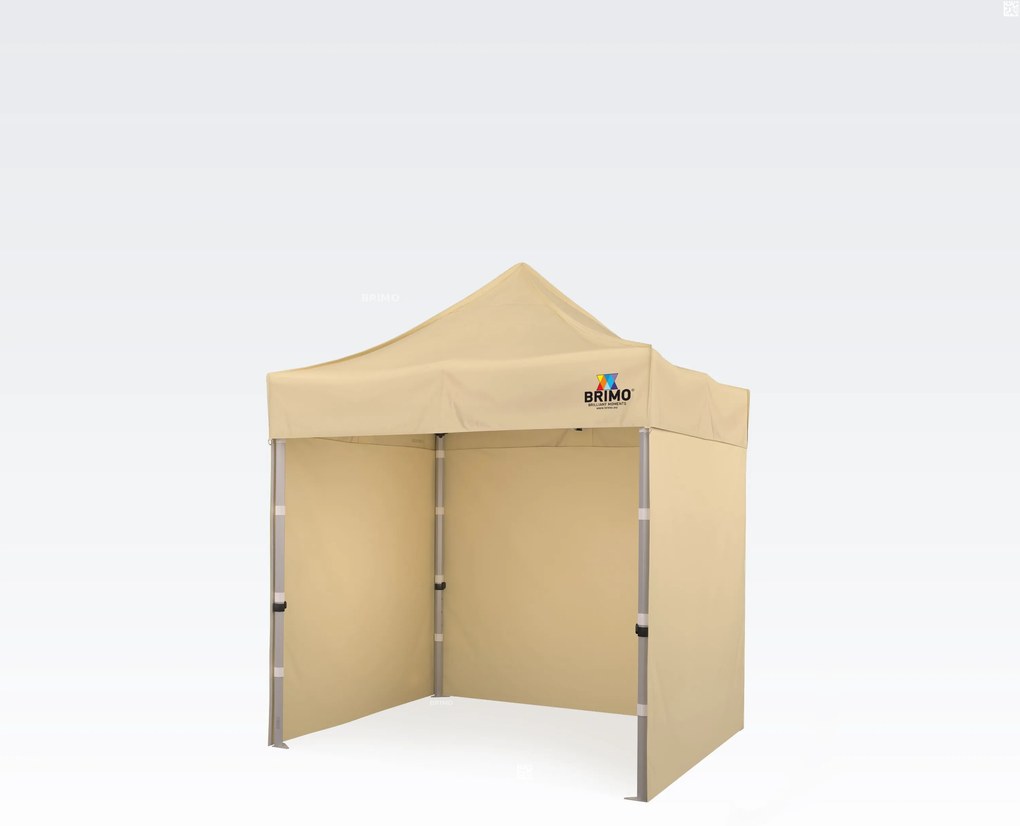 BRIMO Exkluzívne Riešenie pre Váš Marketing: Nožnicový Stan 2x2 m – Bez Námahy, S Maximálnym Dojmom! - s 3 stenami - Béžová 1