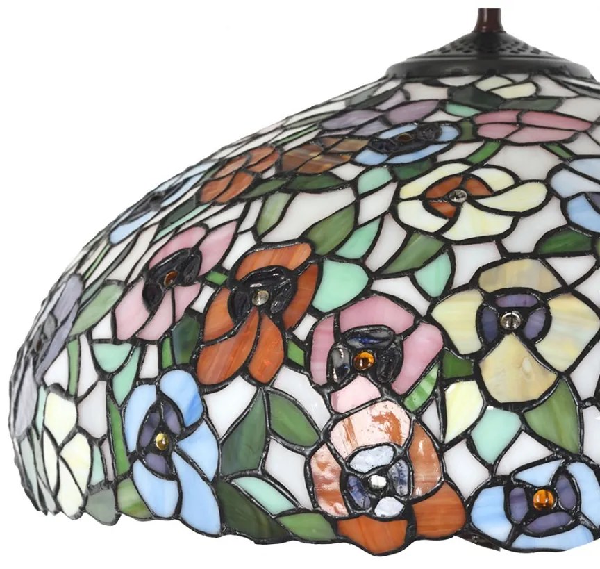 Vitrážová lampa do obývačky Ø46*72