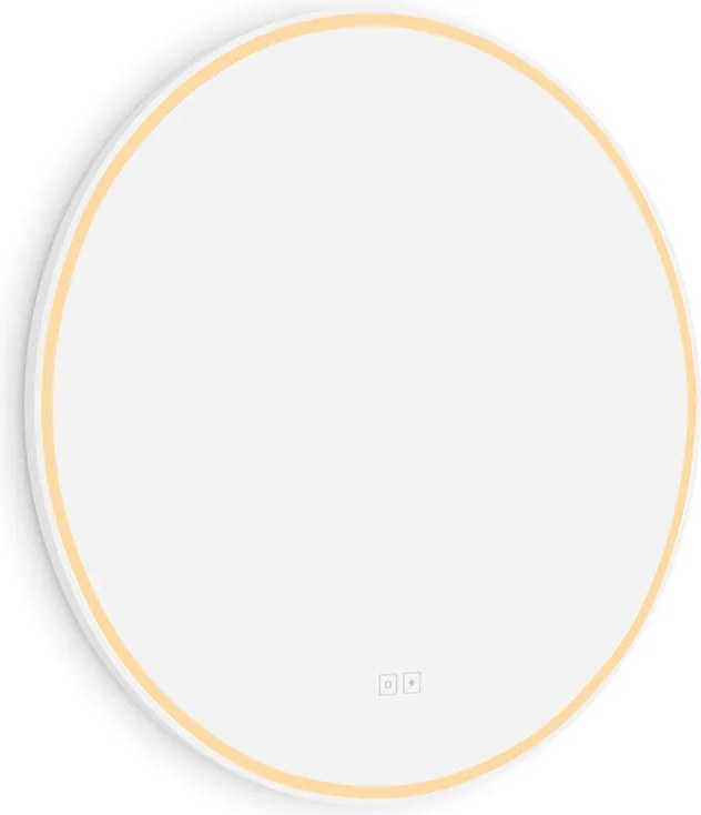 Nimco Biele okrúhle LED zrkadlo pr. 700 mm s dvoma dotykovými senzormi - ZPB 28001RVX-05