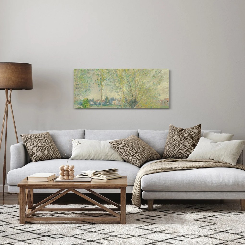 Obraz - Claude Monet, The Willows, reprodukcia (120x50 cm)