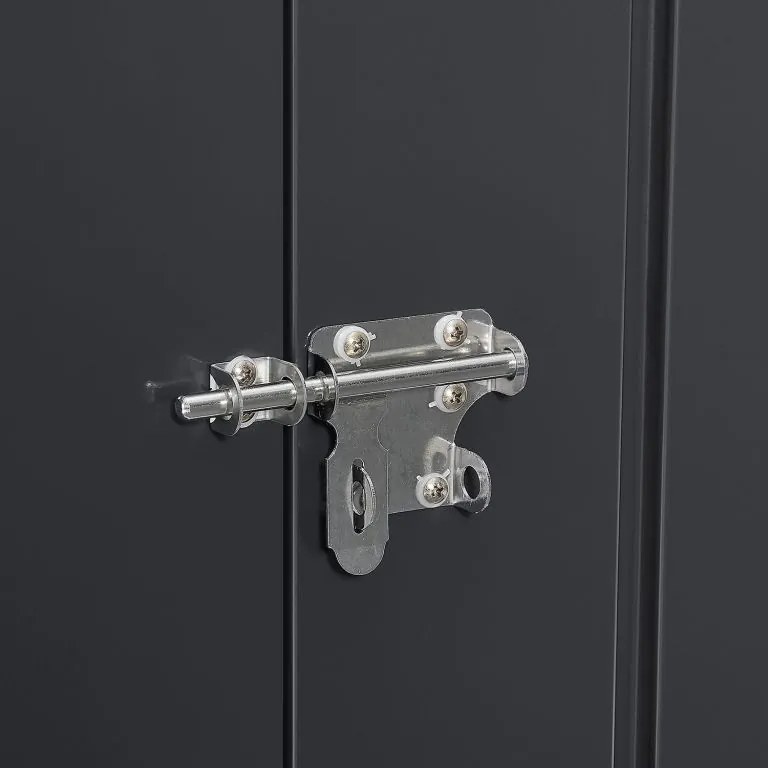 Kovový prístrešok, 3 popolnice, výklopné veko, 200×105×128cm