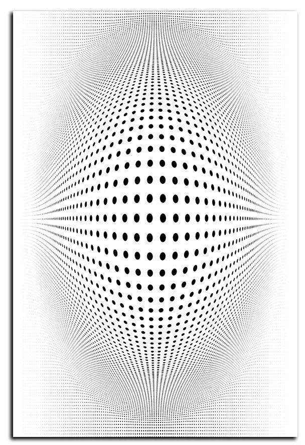Obraz na plátne - Abstraktná geometrická sfera - obdĺžnik 7218A (75x50 cm)