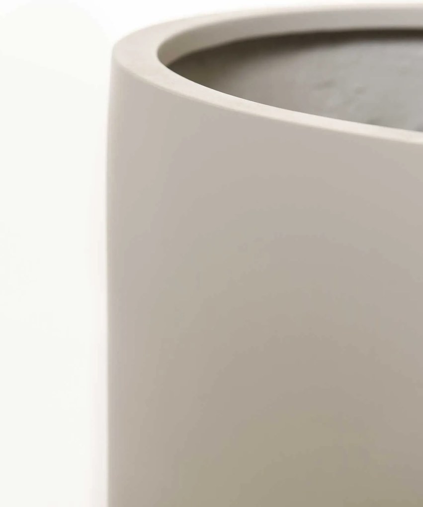 Okrúhly kvetináč CHICO, sklolaminát, priemer 40 x výška 40 cm, béžový