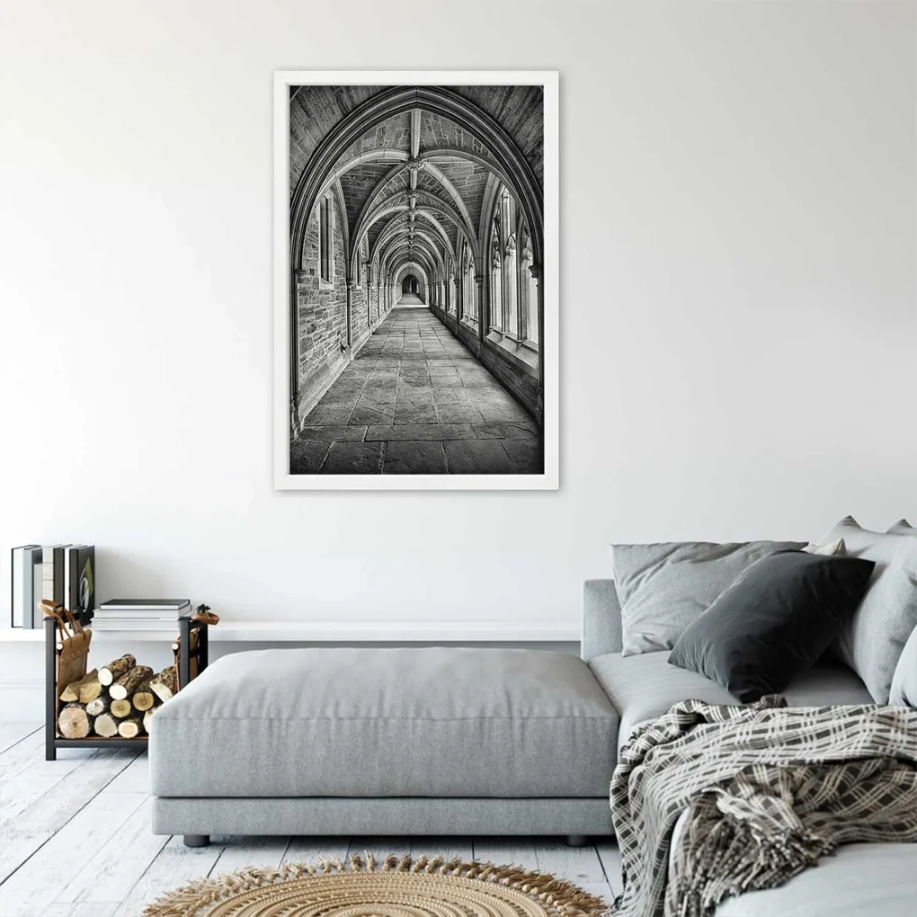 Gario Plagát Interiér kamennej katedrály Farba rámu: Bez rámu, Rozmery: 20 x 30 cm