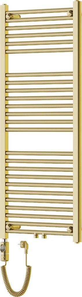 Mexen Mars, elektrické vykurovacie teleso 1200 x 500 mm, 600 W, zlatá lesklá, W110-1200-500-2600-50