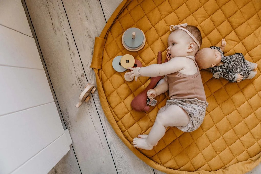 PLAY&GO BABY Organic Hracia podložka / Vak na hračky / Taška - Hořčicová