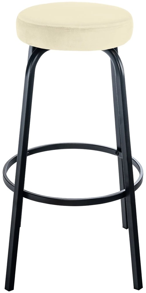 Barová stolička Kamari zamat - krémová