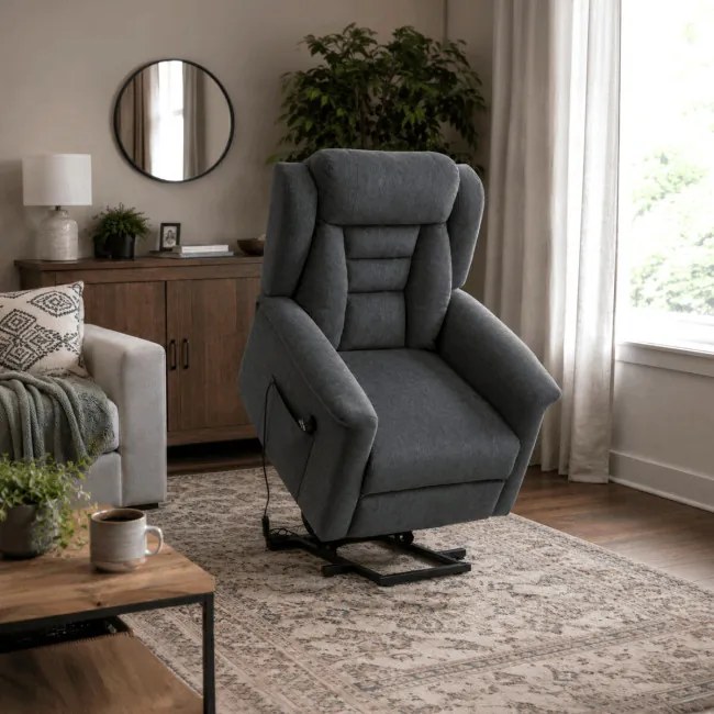 Polohovacie kreslo sivé, elektrické TV-7072 GREY2