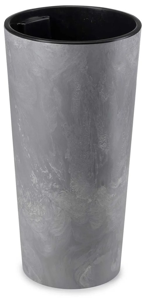 PLASTOVÝ KVETINÁČ URBANIKA SADA 2KS 57X30 CM+46,6X25,5 CM IMITÁCIA BETÓNU SIVÁ