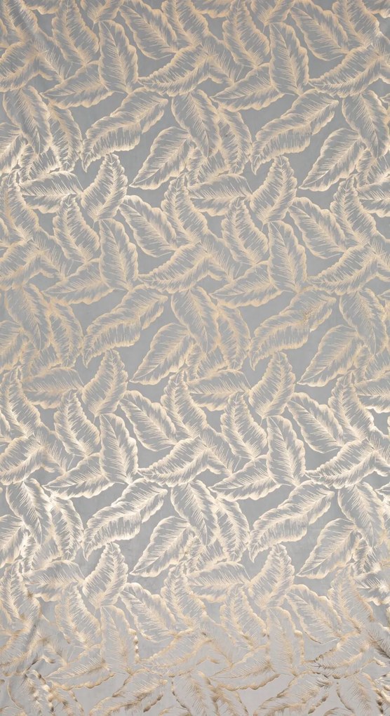 EUROFIRANY ZATEMŇOVACÍ ZÁVES NA KRÚŽKOCH MILENA 140X250 CM LISTY