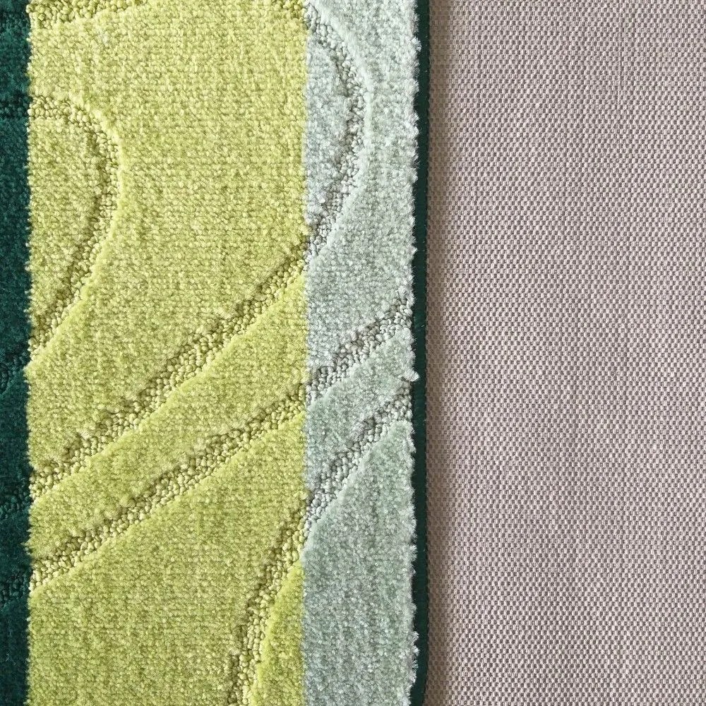 Protišmykové koberčeky zelenej farby do kúpeľne Šírka: 50 cm | Dĺžka: 80 cm