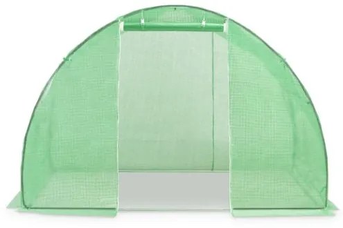 vidaXL Skleník s oceľovými základmi 4,5 m² 300x150x200 cm-