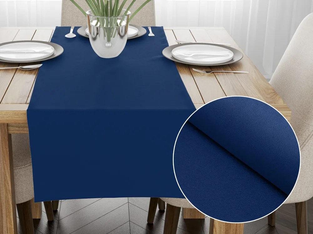 Biante Dekoračný behúň na stôl BKS-411 Námornícka modrá 20x140 cm