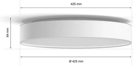 Philips - LED Stmievateľné stropné svietidlo Hue ENRAVE L LED/33,5W/230V biela + DO