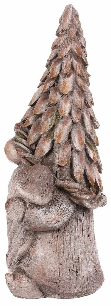 Záhradná dekorácia trpaslík Hríb, sivá, 25 x 19 x 49 cm