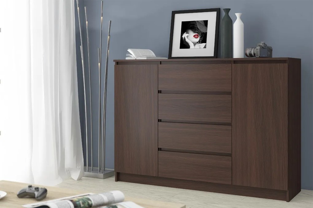 Komoda Keanu IV (wenge). Akcia -17%. Vlastná spoľahlivá doprava až k Vám domov. 1068769