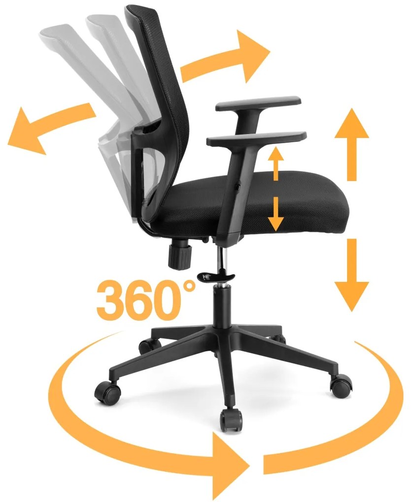 Kancelárska stolička Linos čierna