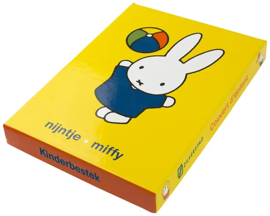 Antikoro detský príbor v striebornej farbe 4 ks Miffy – Zilverstad