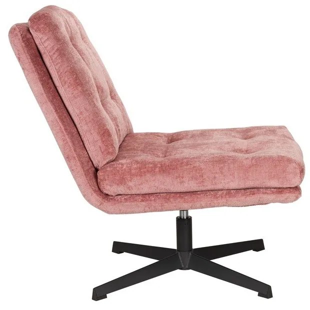 Ružové otočné kreslo Kai – White Label