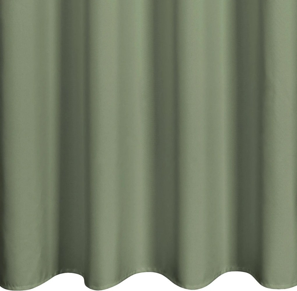 KRÁTKY ZÁVES NA KRÚŽKOCH RITA 140X175 CM OLIVOVÁ