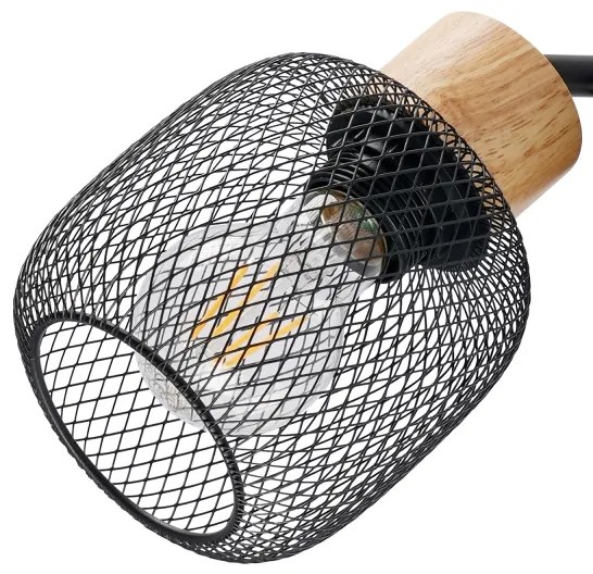 Brilagi - Stoječa svetilka BASKLITE 3xE27/15W/230V les/črna