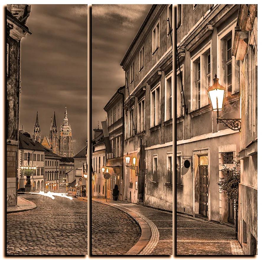 Obraz na plátne - Magické nočné staré mesto - štvorec 3258FB (105x105 cm)