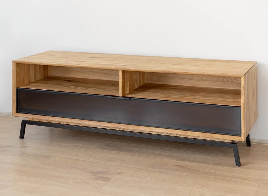 PROXIMA.store - Luxusný dubový TV stolík 2.1 - MODERN LOFT FARBA: dub, ROZMER: dĺžka TV stolíka 120 cm
