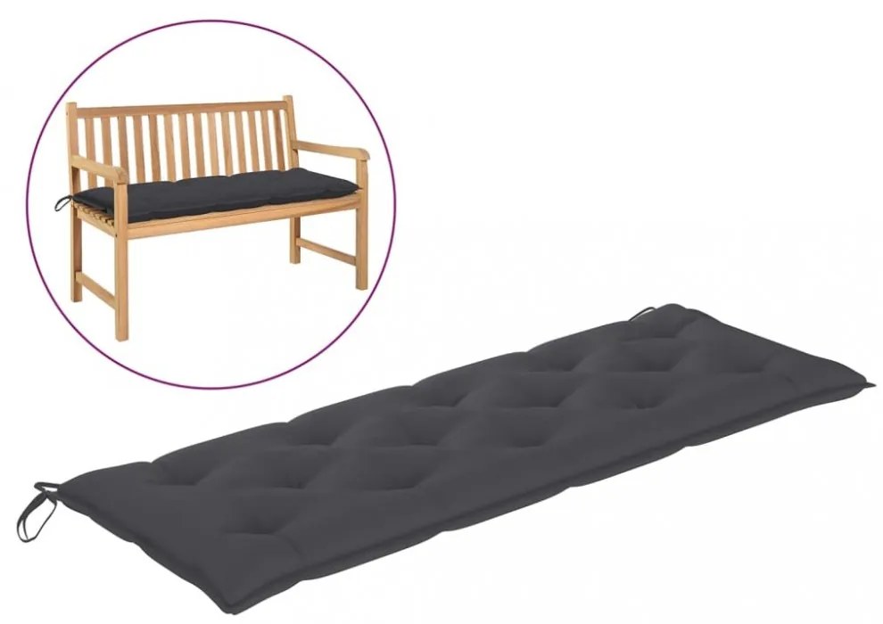 Vodeodolná poduška na záhradnú lavicu 150 cm Dekorhome
