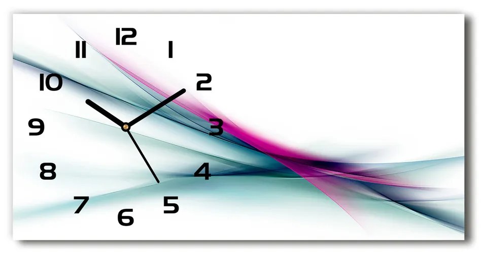 Sklenené hodiny na stenu Abstrakcie vlny pl_zsp_60x30_f_90112917