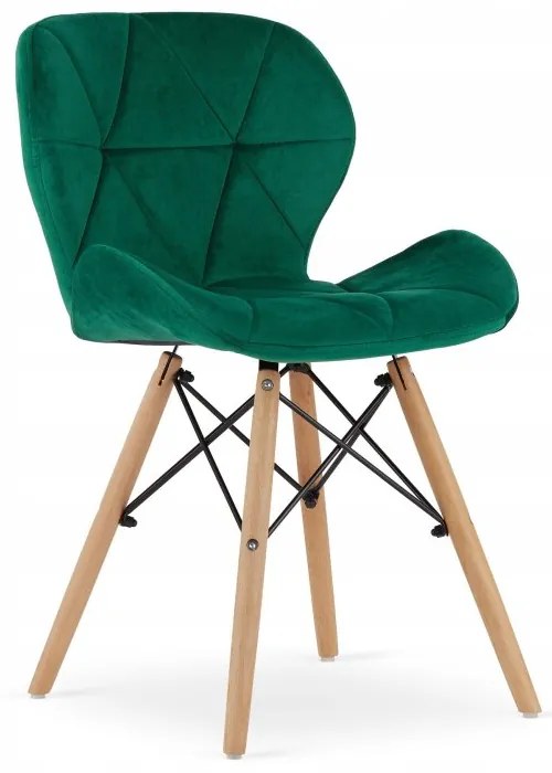 Jedálenská zostava TODI 60cm okrúhly stolový set čierny + 2 stoličky LAGO zelené
