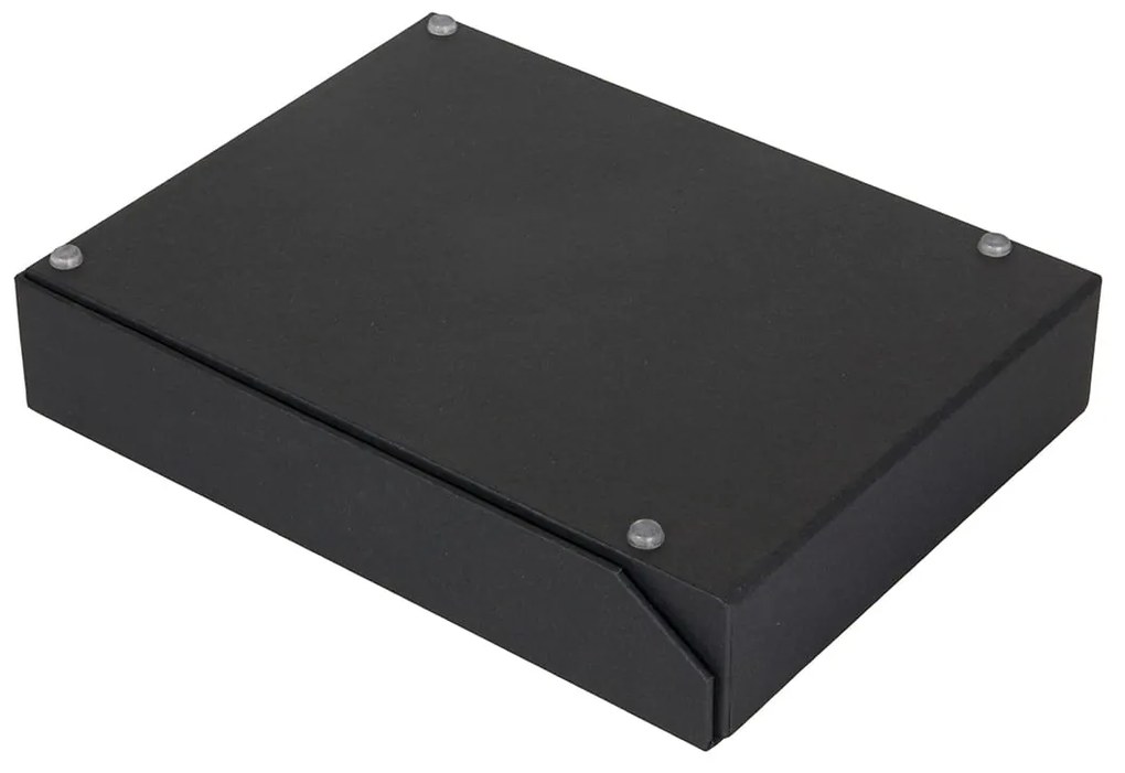 2x organizér na dokumenty HAKAN zo 100% recyklovateľného papiera 6x23x31 cm, čierny