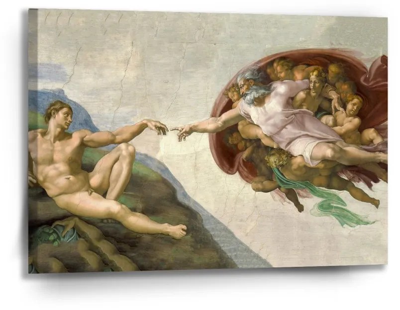 Sablio Obraz Stvorenie Adama - Michelangelo Buonarroti - 90x60 cm