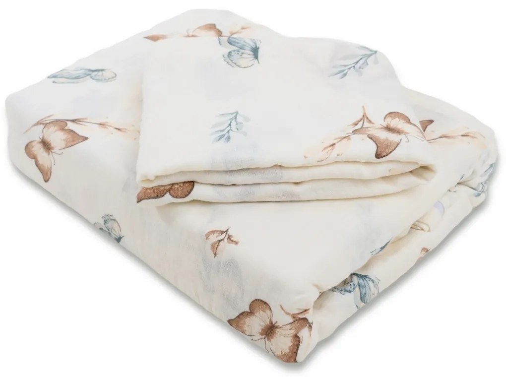 Matex Mušelínové obliečky Motýle, 140 x 200 cm, 70 x 90 cm