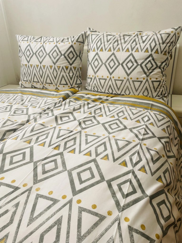 Obliečky bavlnené Omega TiaHome - 1x Vankúš 90x70cm, 1x Paplón 140x200cm