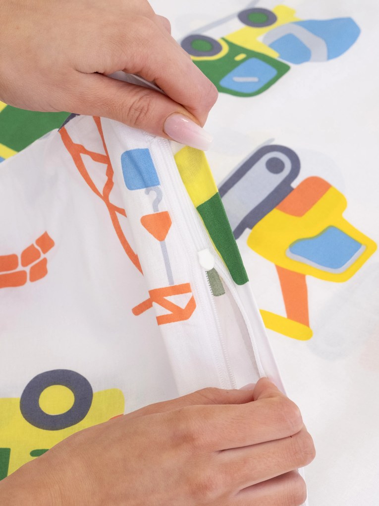 Bavlnená obliečka na vankúš Renforcé 50 × 70 cm - Autá