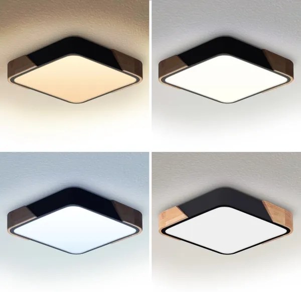 Brilagi - LED stmievateľné svietidlo PILANA LED/48W/230V dub/čierna 42x42 cm + DO