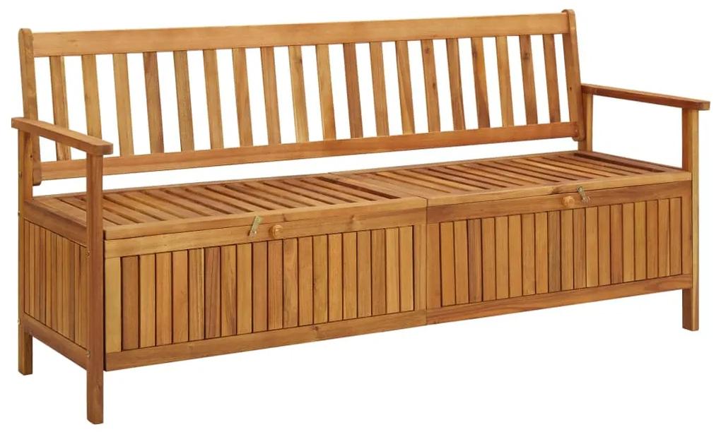 vidaXL Záhradná úložná lavica 170 cm, akáciový masív